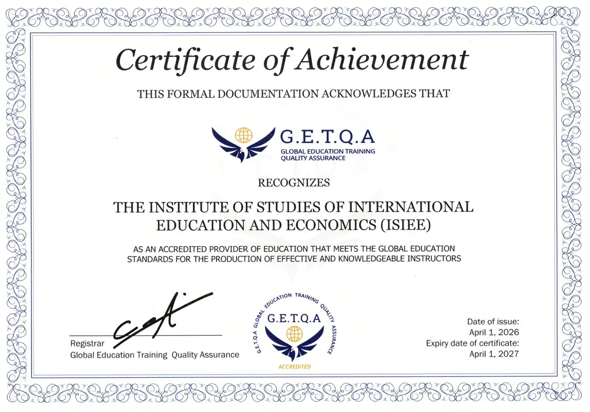 Partnership and quality-assurance certificates issued by Glenn College and G.E.T.Q.A (Canada)